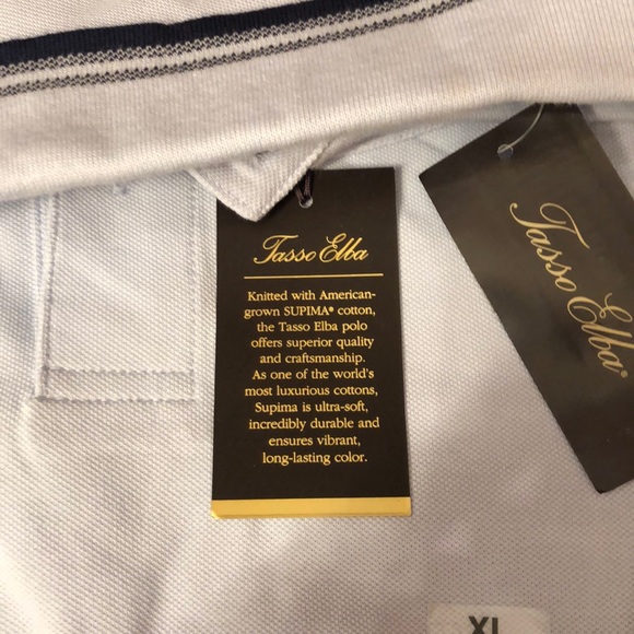 Tasso Elba Mens Cotton Polo Shirt - Picture 5 of 8